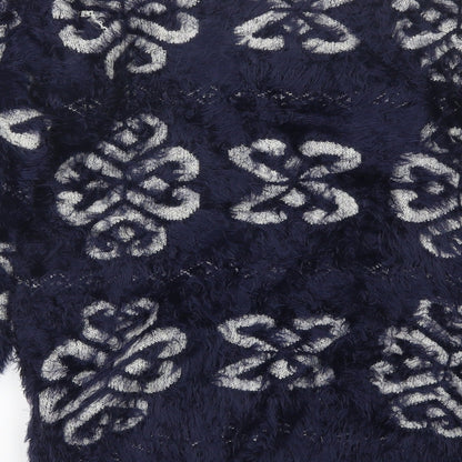 Kela loves london Womens Blue Floral  Pullover Jumper Size L