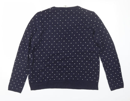 Womens UK Size M H&M Blue Pullover Jumper