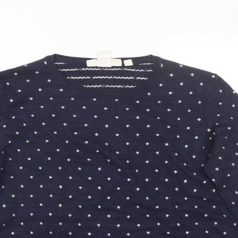 Womens UK Size M H&M Blue Pullover Jumper