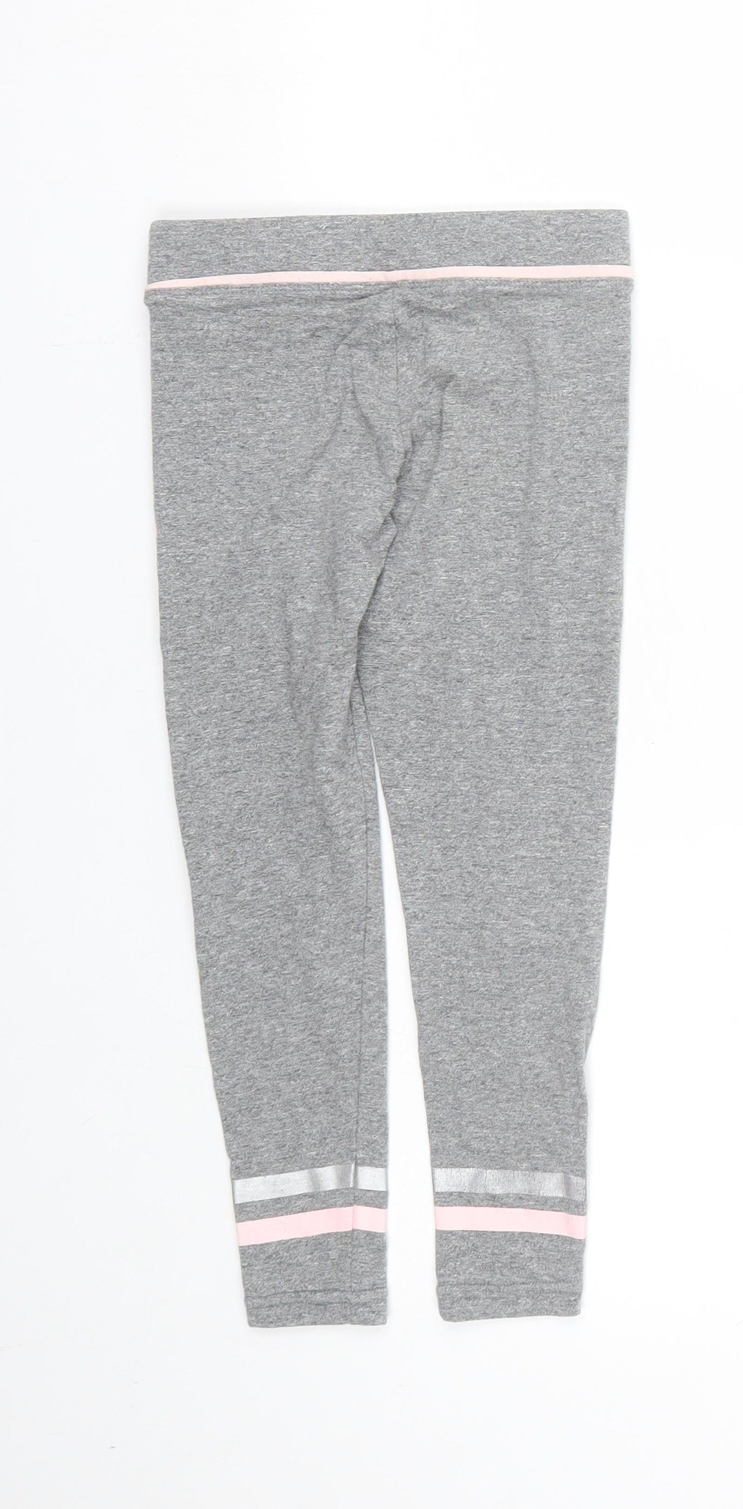 Primark Girls Grey Striped  Capri Trousers Size 5-6 Years