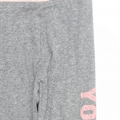 Primark Girls Grey Striped  Capri Trousers Size 5-6 Years