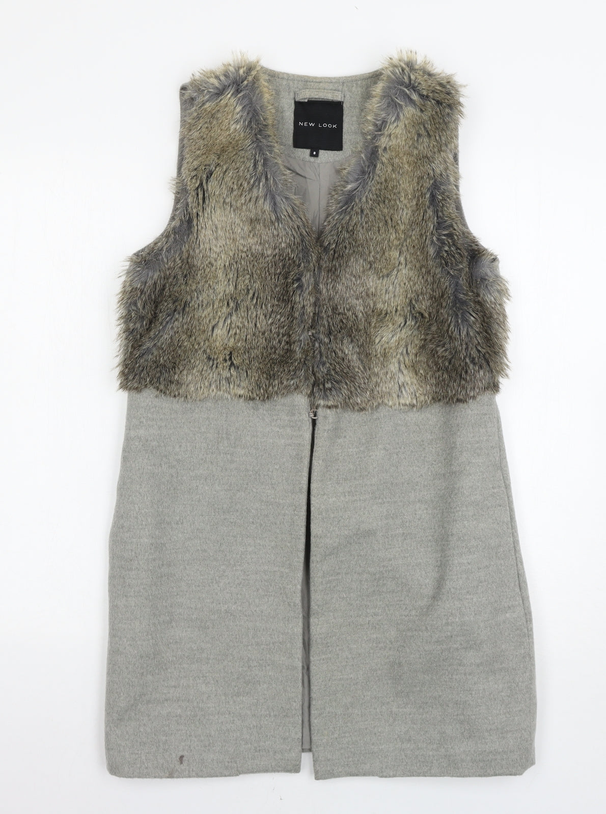 Womens UK Size 8 New Look Grey Gilet