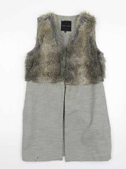 Womens UK Size 8 New Look Grey Gilet