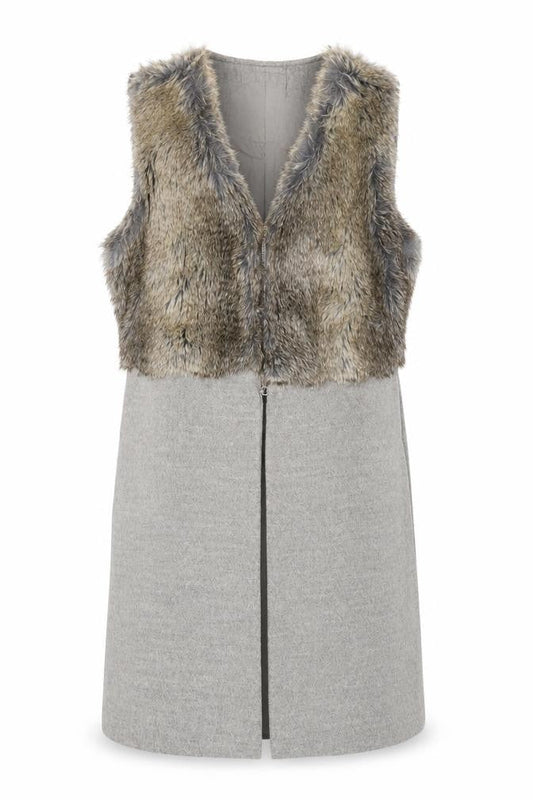 Womens UK Size 8 New Look Grey Gilet