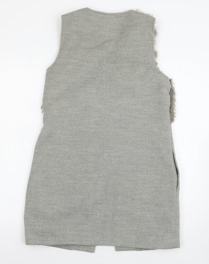 Womens UK Size 8 New Look Grey Gilet