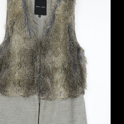 Womens UK Size 8 New Look Grey Gilet