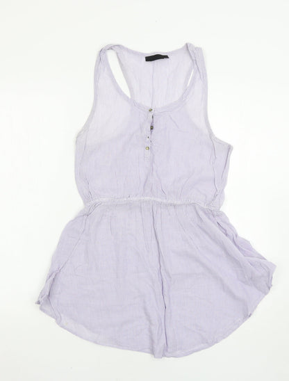 Topshop Womens Blue Striped  Mini  Size S