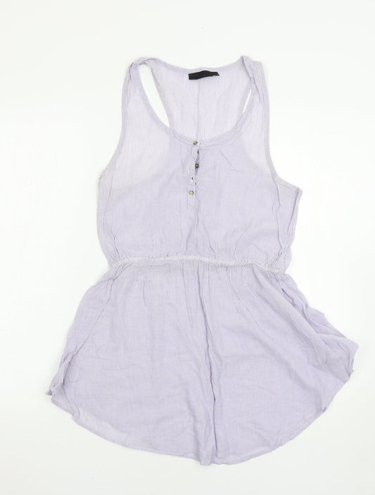 Topshop Womens Blue Striped  Mini  Size S