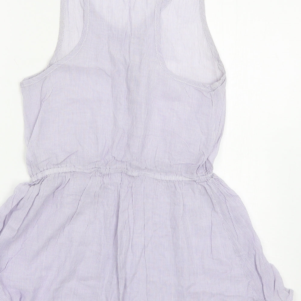Topshop Womens Blue Striped  Mini  Size S