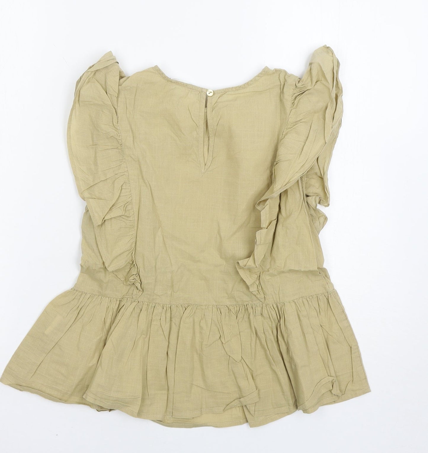 Womens UK Size S Lost Stock Brown Basic Blouse