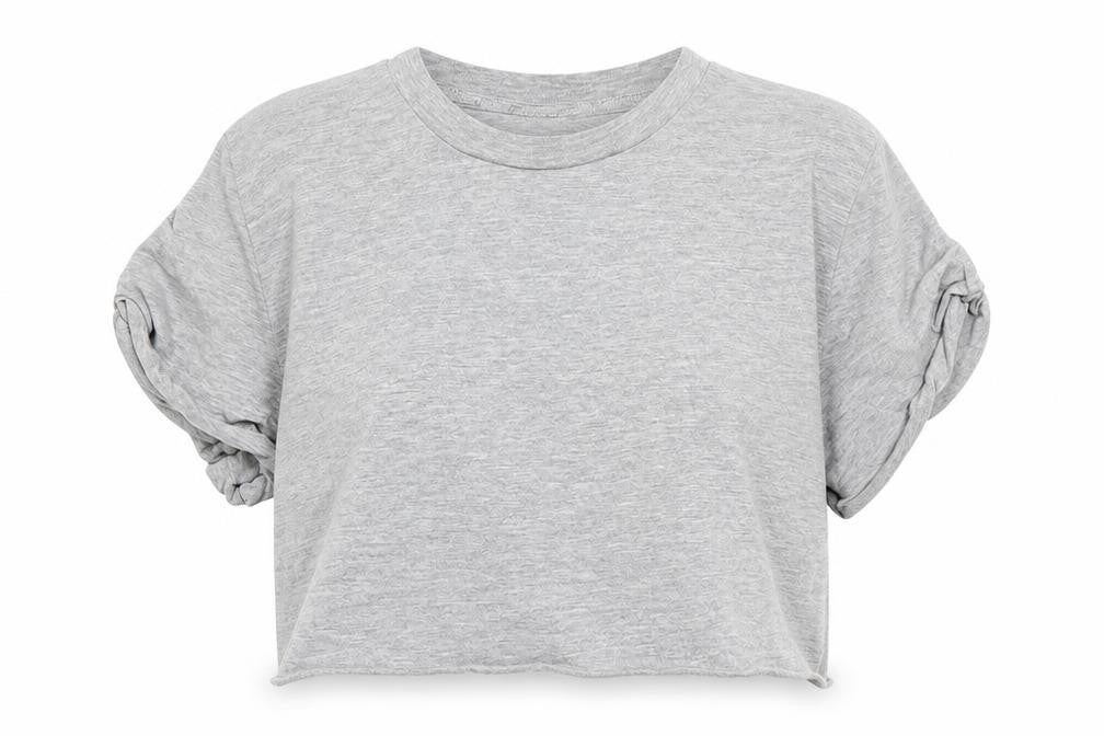 Womens UK Size 8 Topshop Grey Basic T-Shirt