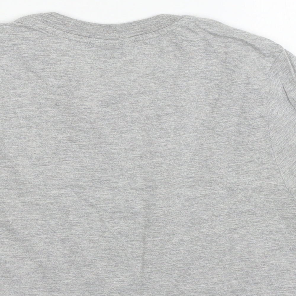 Womens UK Size 8 Topshop Grey Basic T-Shirt