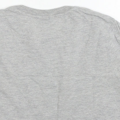Womens UK Size 8 Topshop Grey Basic T-Shirt