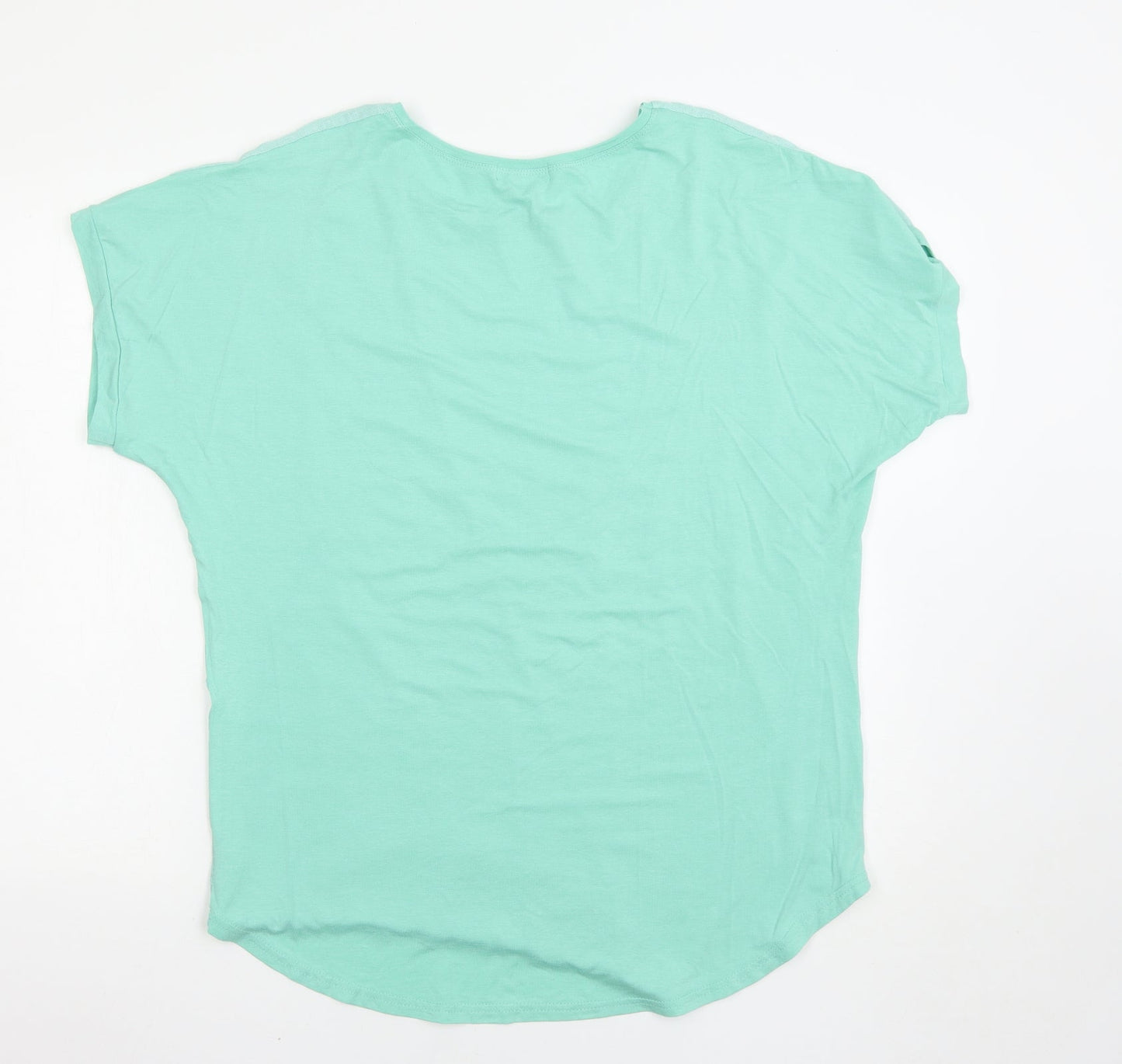 Womens UK Size M Misumi Green Basic T-Shirt