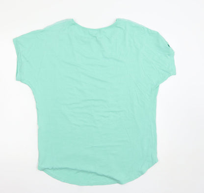 Womens UK Size M Misumi Green Basic T-Shirt