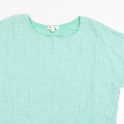 Womens UK Size M Misumi Green Basic T-Shirt