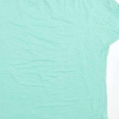 Womens UK Size M Misumi Green Basic T-Shirt