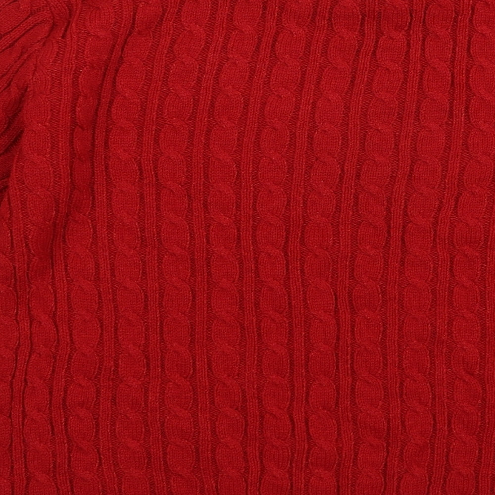 Womens UK Size L CHIC Red Pullover Jumper