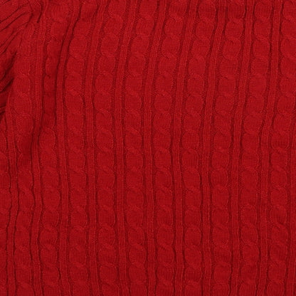 Womens UK Size L CHIC Red Pullover Jumper