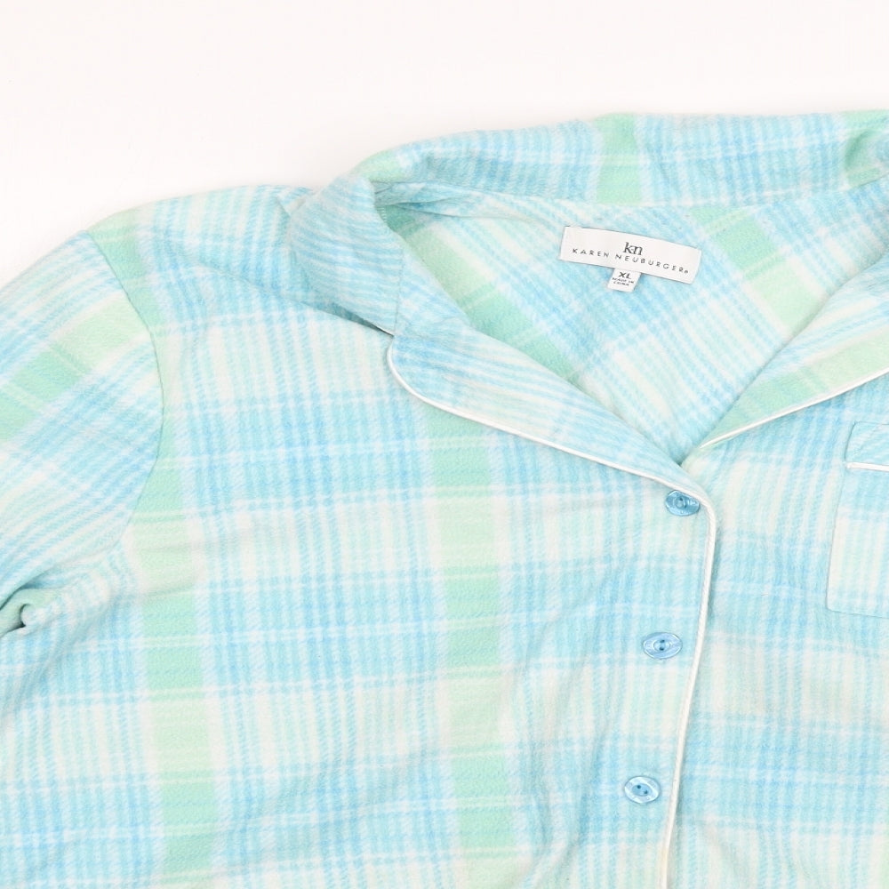 Karen Neuburger Womens Multicoloured Check  Top Pyjama Set Size XL
