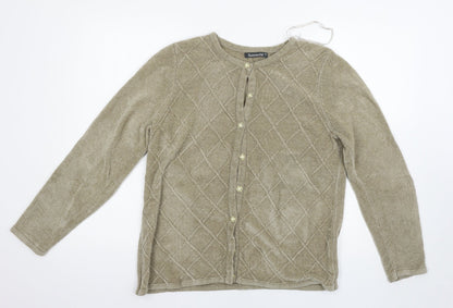 Womens UK Size M Bonmarché Beige Cardigan Jumper