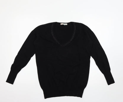 He Love Me He Loves Me Not Womens Black   Pullover Jumper Size 12