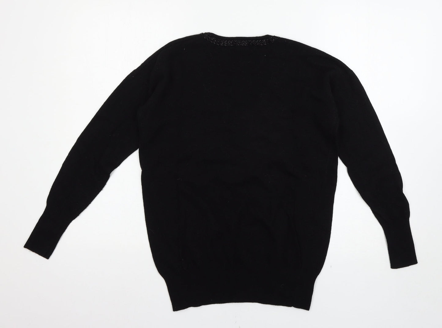 He Love Me He Loves Me Not Womens Black   Pullover Jumper Size 12
