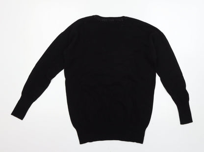 He Love Me He Loves Me Not Womens Black   Pullover Jumper Size 12