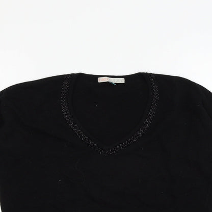He Love Me He Loves Me Not Womens Black   Pullover Jumper Size 12