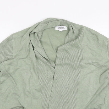 Eleven Womens Green   Cardigan Jumper Size M