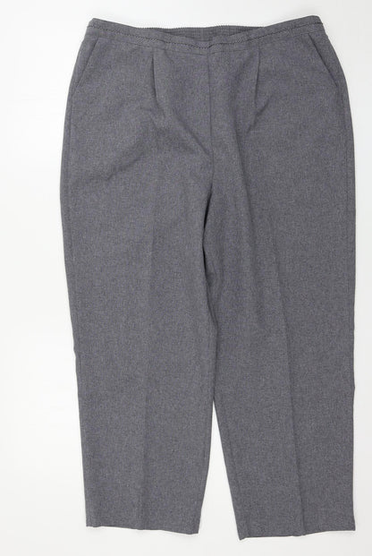 BM Womens Grey   Trousers  Size 18 L25 in