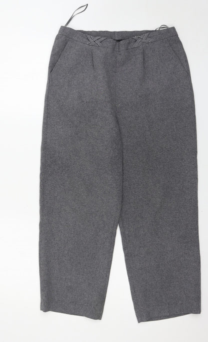 BM Womens Grey   Trousers  Size 12 L25 in