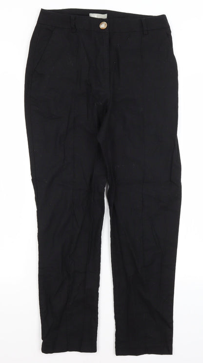 Womens UK Size 10 ASOS Regular Fit  Black Trousers