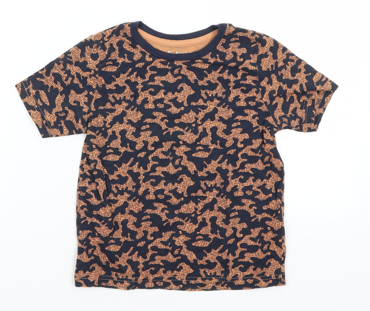 Nutmeg Boys Blue Camouflage  Basic T-Shirt Size 5-6 Years