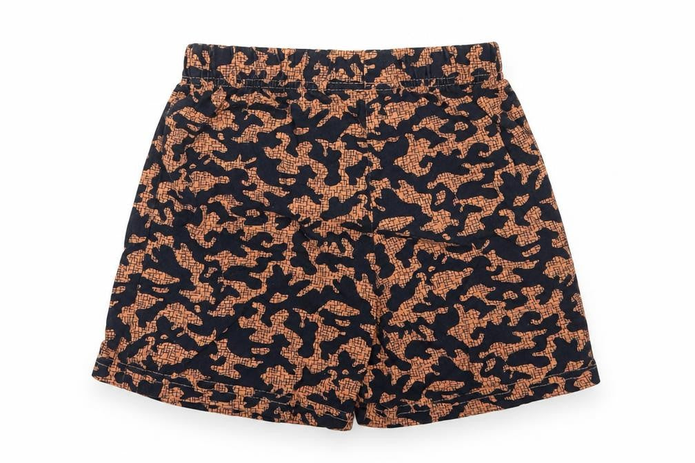 Front view of Nutmeg boys’ blue camouflage bermuda shorts, size 5-6, years