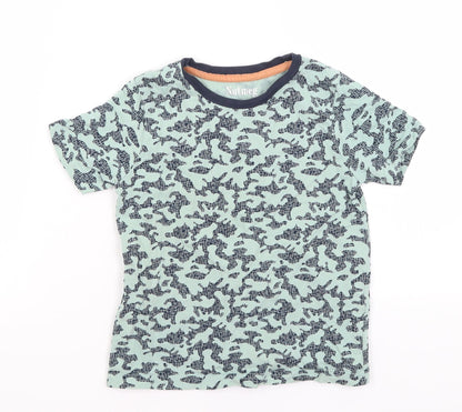 Nutmeg Boys Blue Camouflage  Basic T-Shirt Size 5-6 Years