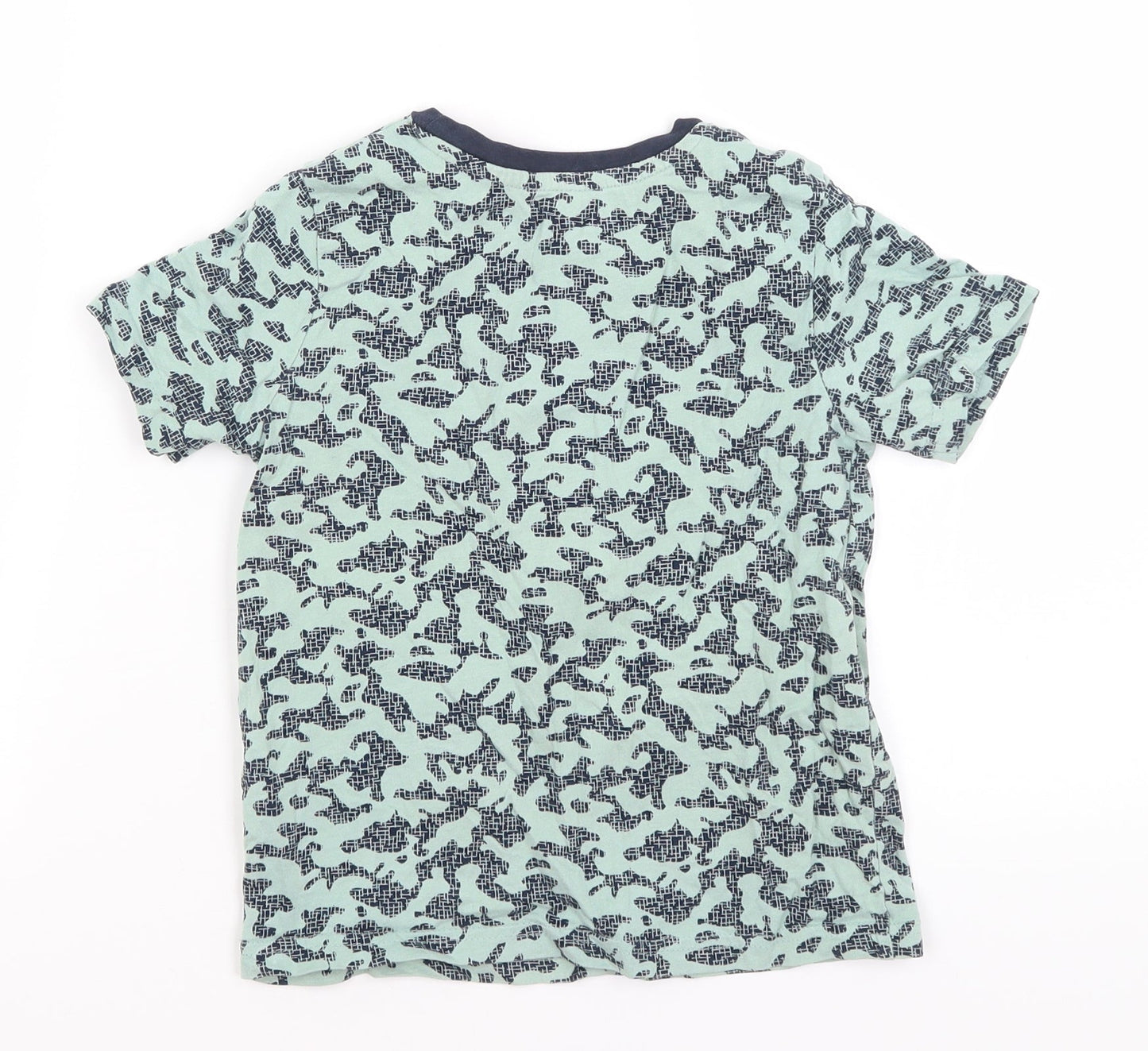 Nutmeg Boys Blue Camouflage  Basic T-Shirt Size 5-6 Years