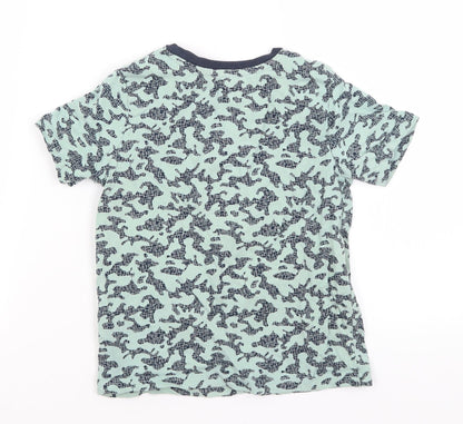 Nutmeg Boys Blue Camouflage  Basic T-Shirt Size 5-6 Years