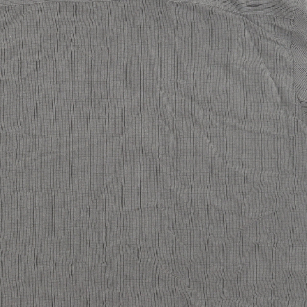 Thomas Nash Mens Grey Check   Button-Up Size L