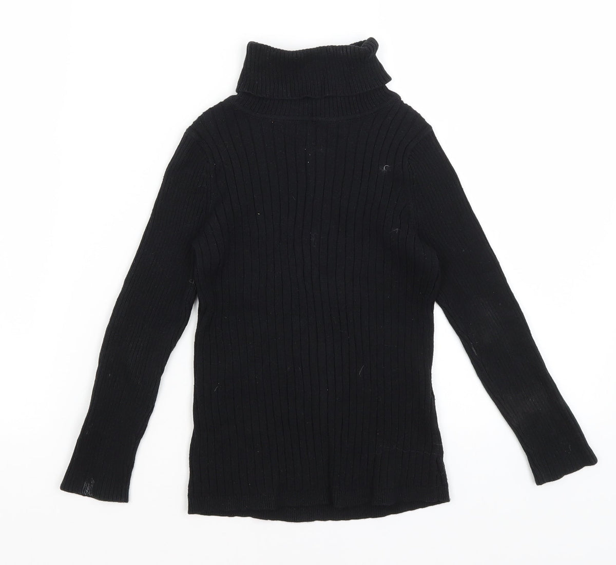 George Girls Black   Basic T-Shirt Size 4-5 Years