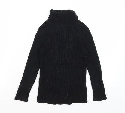 George Girls Black   Basic T-Shirt Size 4-5 Years