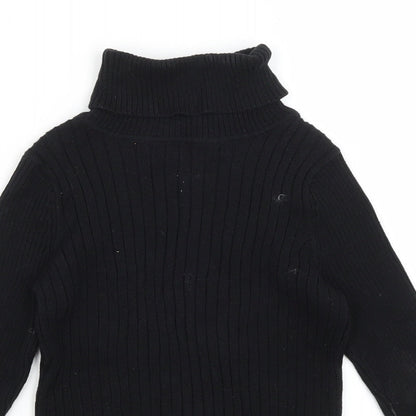 George Girls Black   Basic T-Shirt Size 4-5 Years