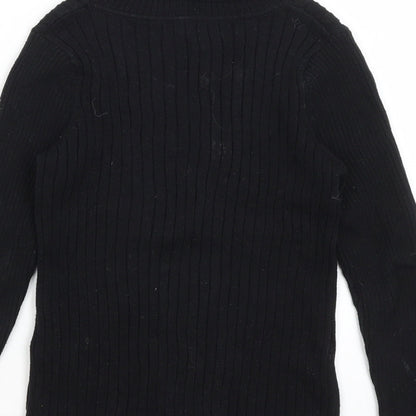 George Girls Black   Basic T-Shirt Size 4-5 Years