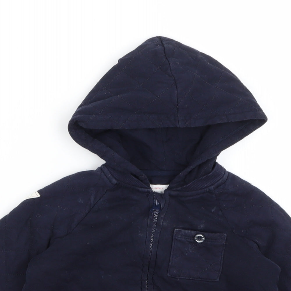 Junior J Boys Blue   Full Zip Hoodie Size 2-3 Years