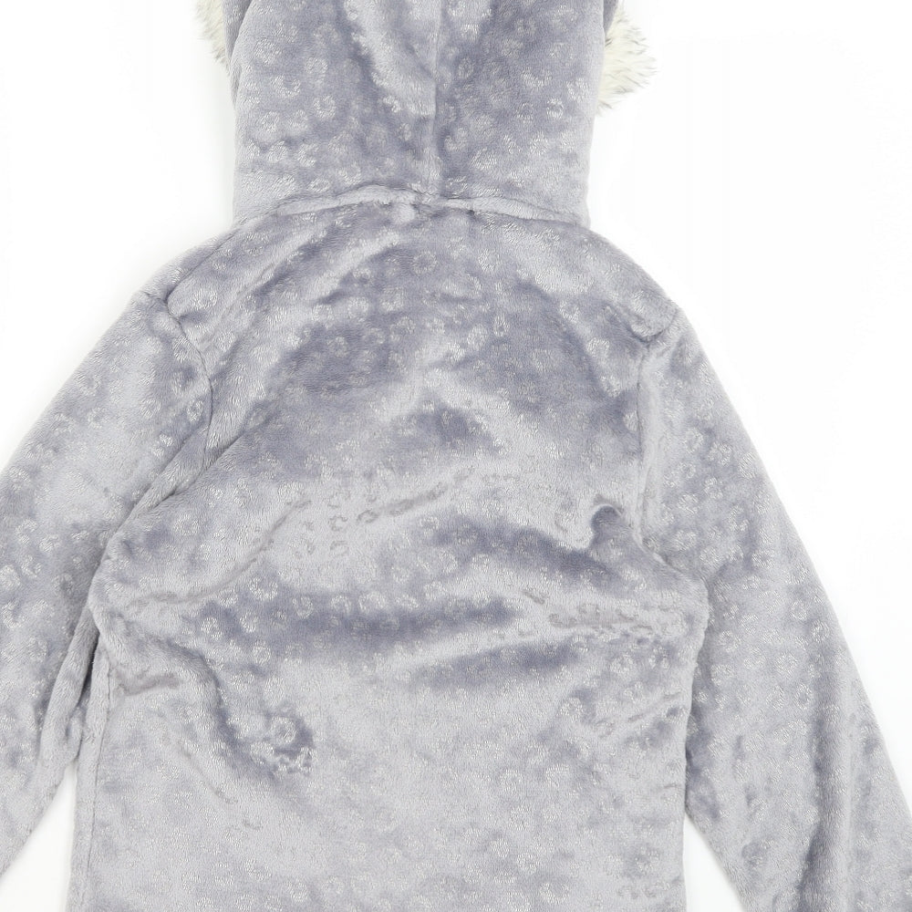 George Womens Silver Animal Print  Pullover Hoodie Size 8