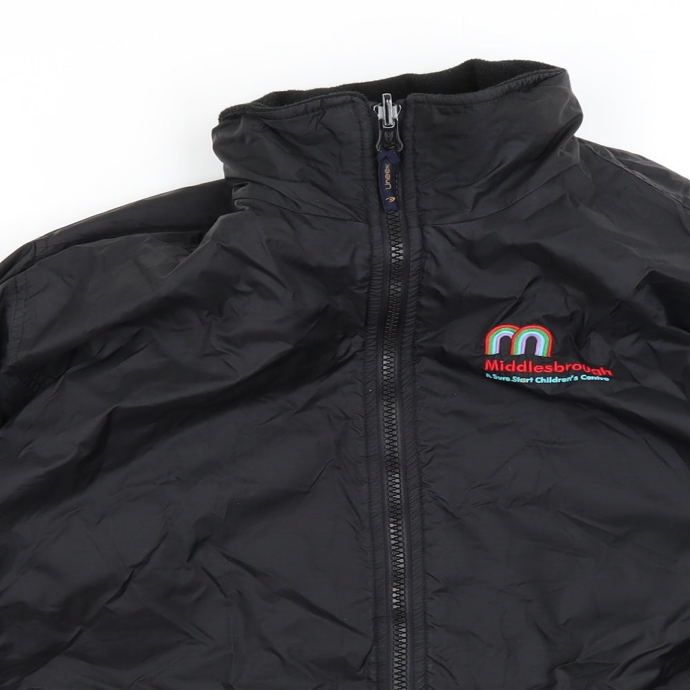 Mens UK Size M Uneek Black Rain Coat