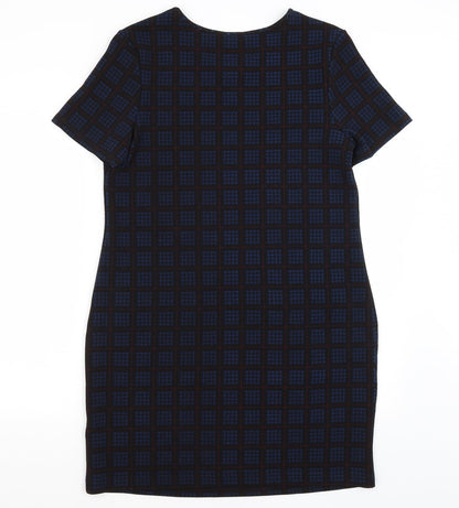 Peacocks Womens Black Houndstooth  Pencil Dress  Size 12