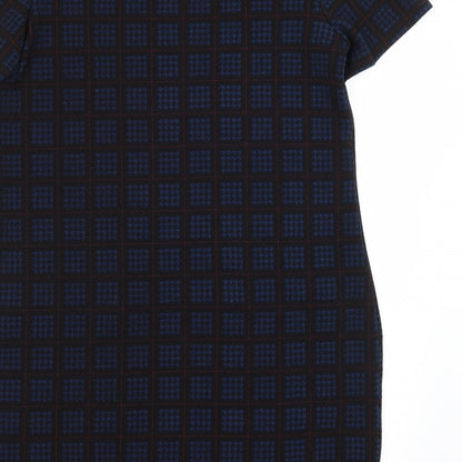 Peacocks Womens Black Houndstooth  Pencil Dress  Size 12