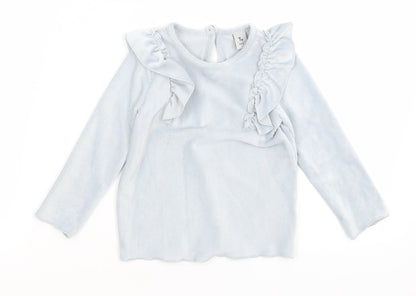 Additional front view of Tu Baby Blue Basic T-Shirt, size 12-18, Months
