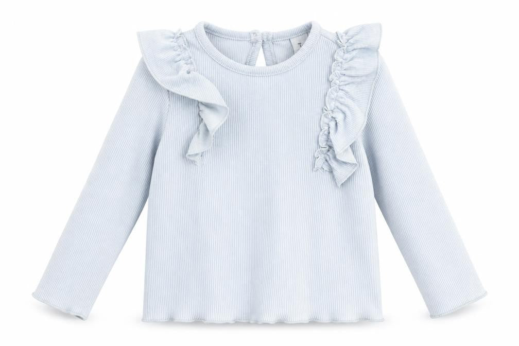 Front view of Tu Baby Blue Basic T-Shirt, size 12-18, Months